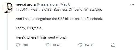 WhatsApp Facebook收购争议_WhatsApp_WhatsApp前首席财务官后悔收购