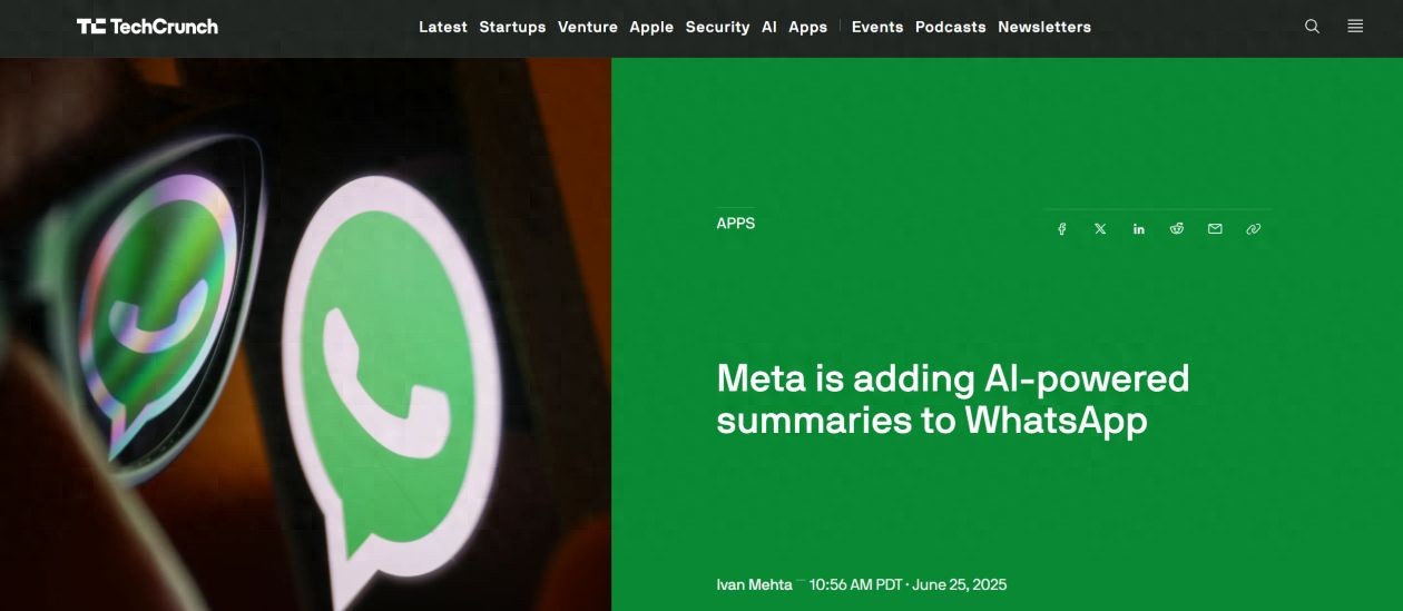 Meta AI 技术隐私保护_WhatsApp 人工智能摘要功能_WhatsApp