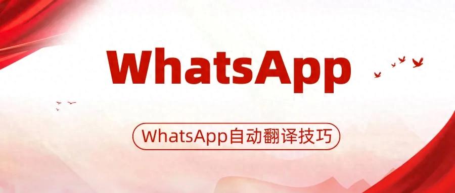 WhatsApp自动翻译教程_WhatsApp_小语种客户沟通