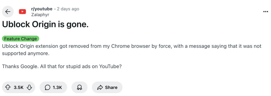 uBlock Origin Chrome 强制删除 _ Manifest V3 对 uBlock Origin 影响 _谷歌浏览器无法删除