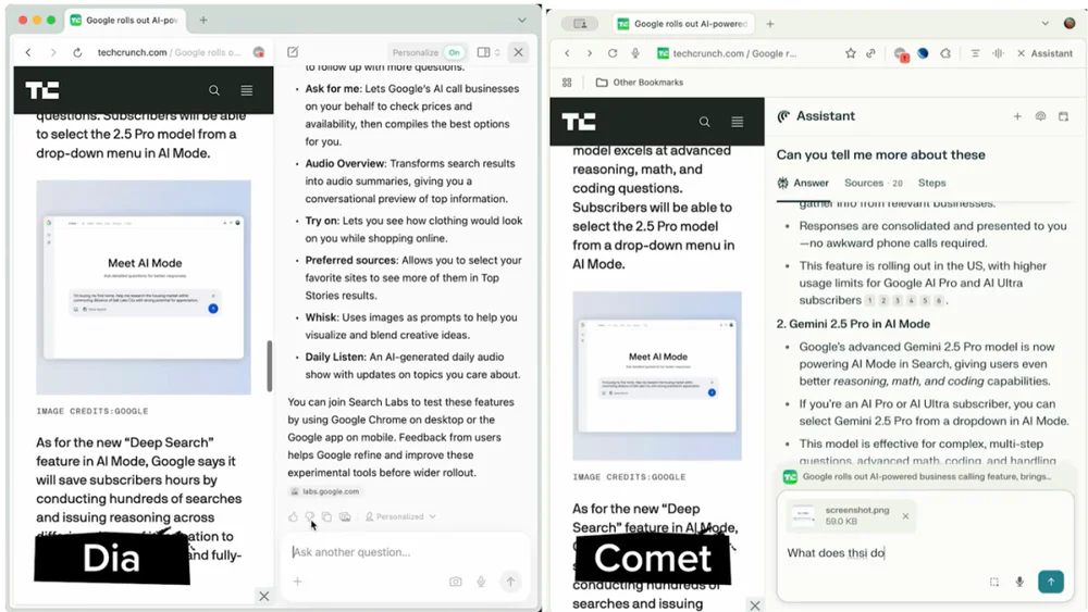 Perplexity浏览器产品对比_AI原生浏览器Comet_WhatsApp