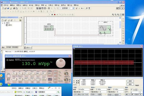 multisim10 SXC1示波器参数设置_函数信号发生器是什么_multisim10 XFG1函数信号发生器使用方法